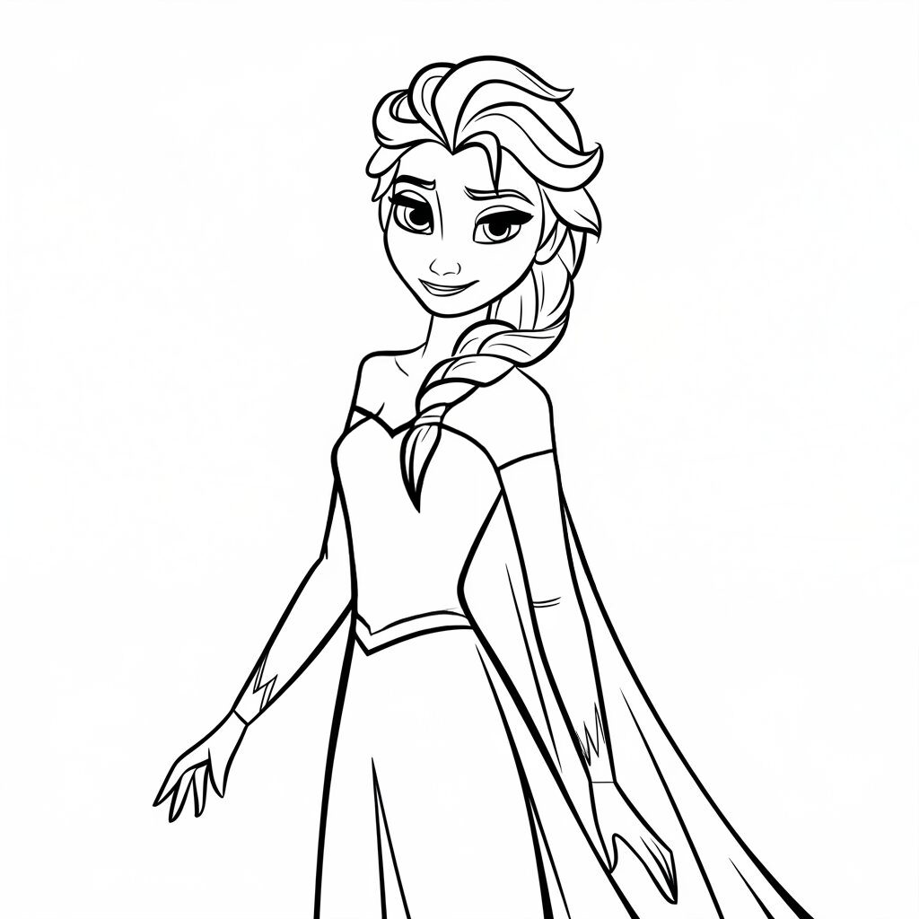 coloriage elsa reine des neiges