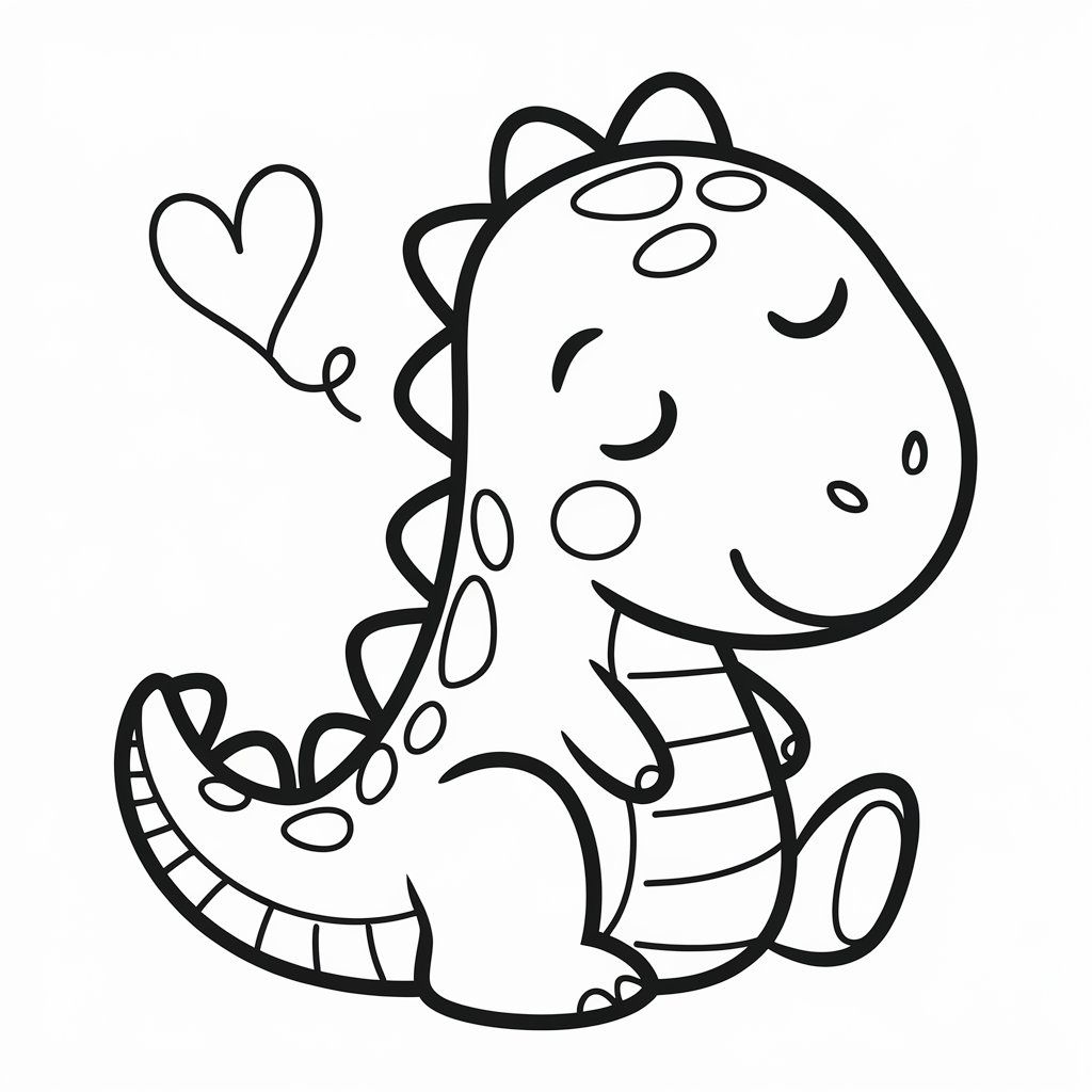 dinosaure en coloriage