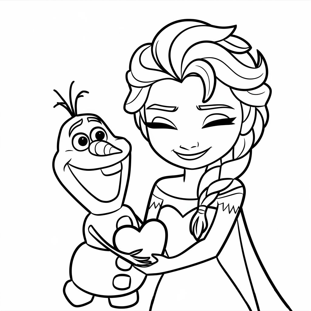 coloriage princesse elsa