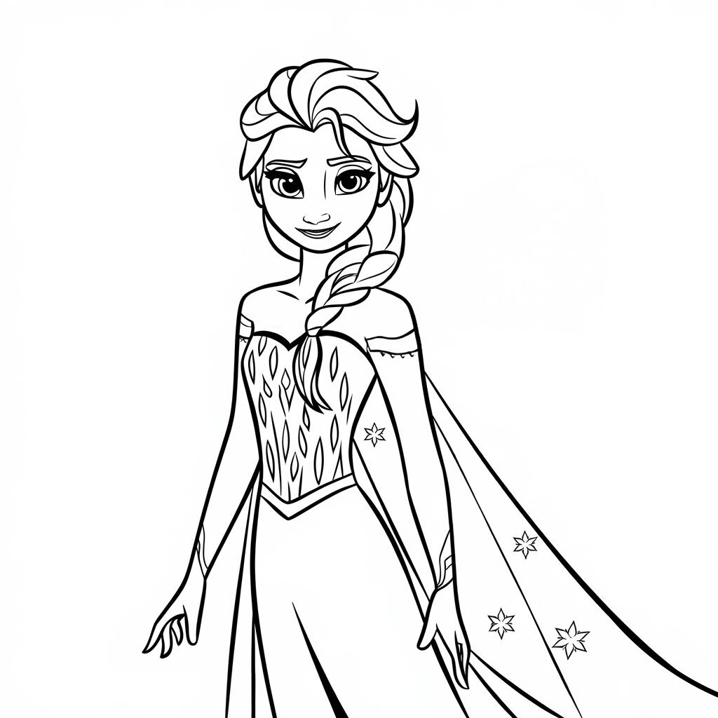 coloriage reine des neiges elsa