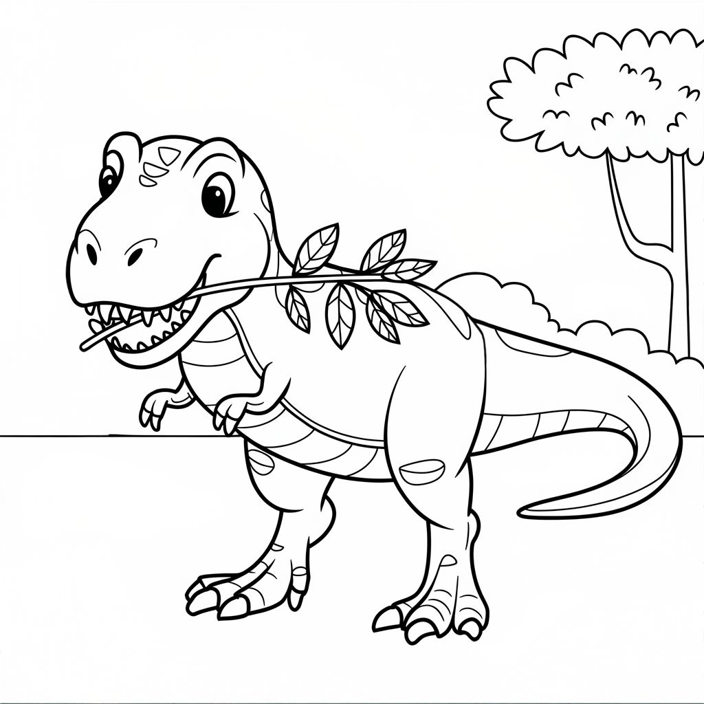 coloriage à imprimer dinosaure
