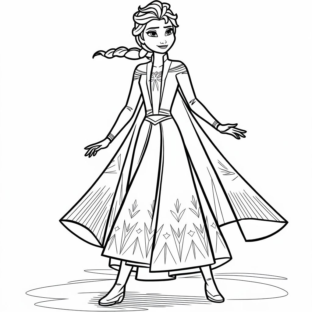 coloriage elsa noel