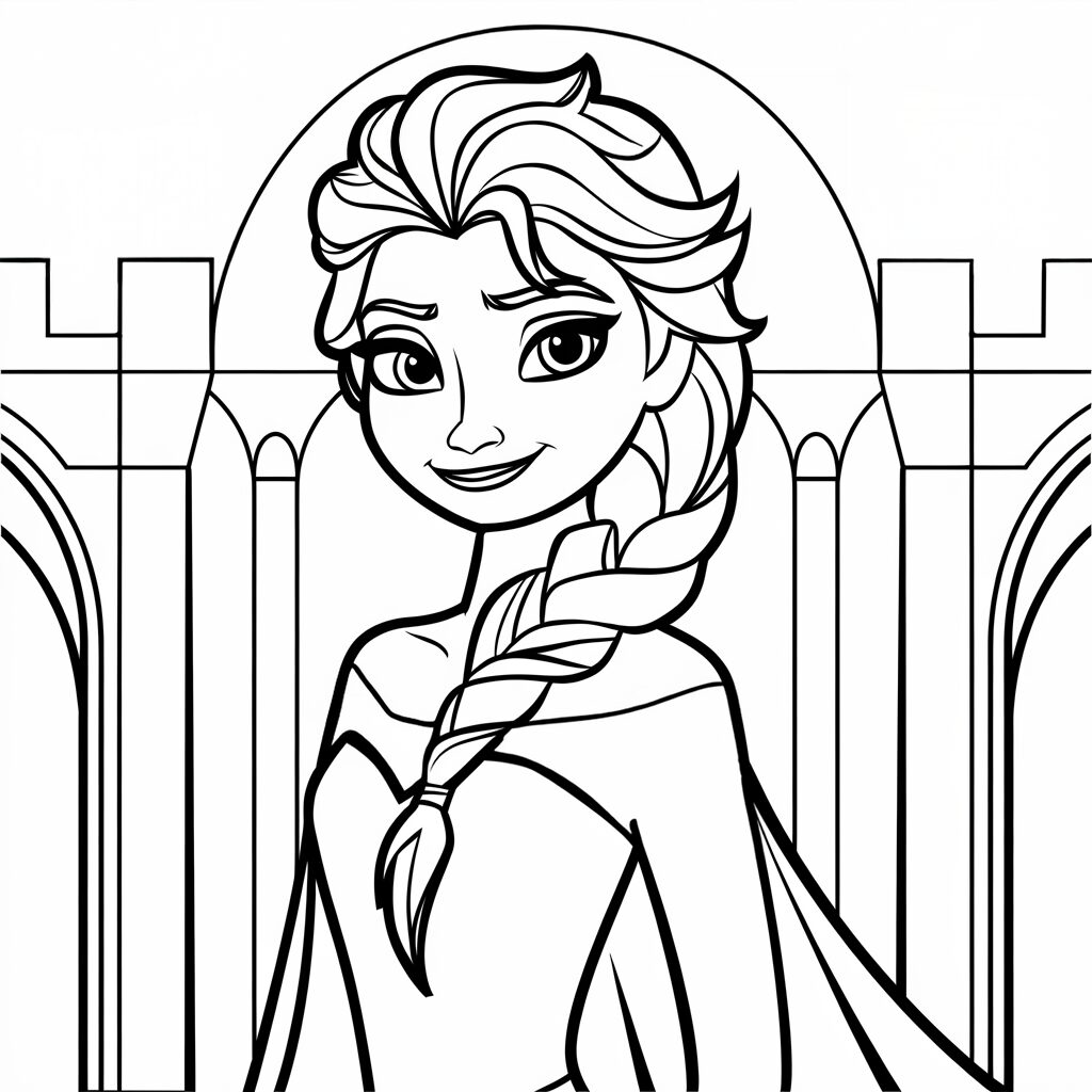 coloriage à imprimer elsa