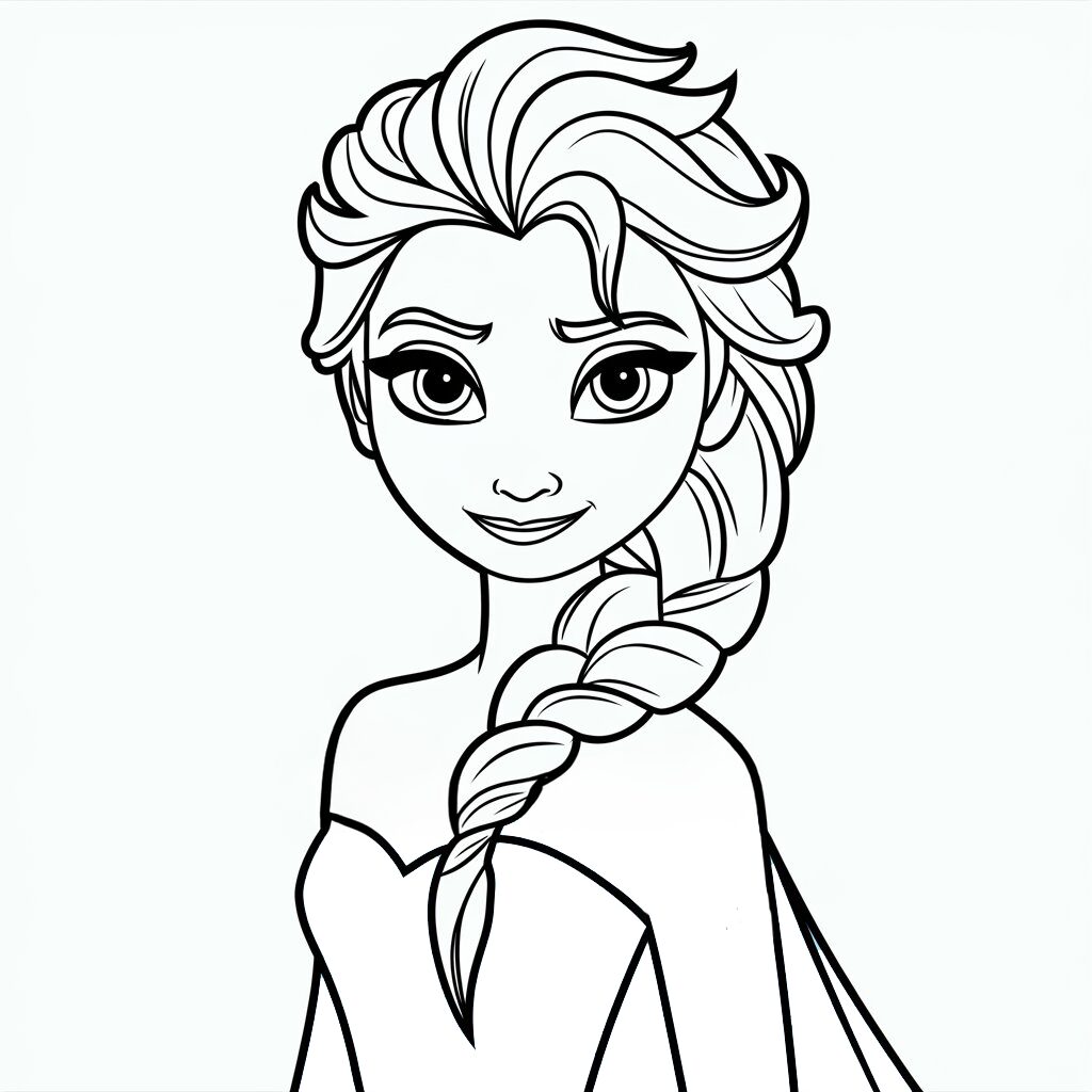 elsa coloriage couleur