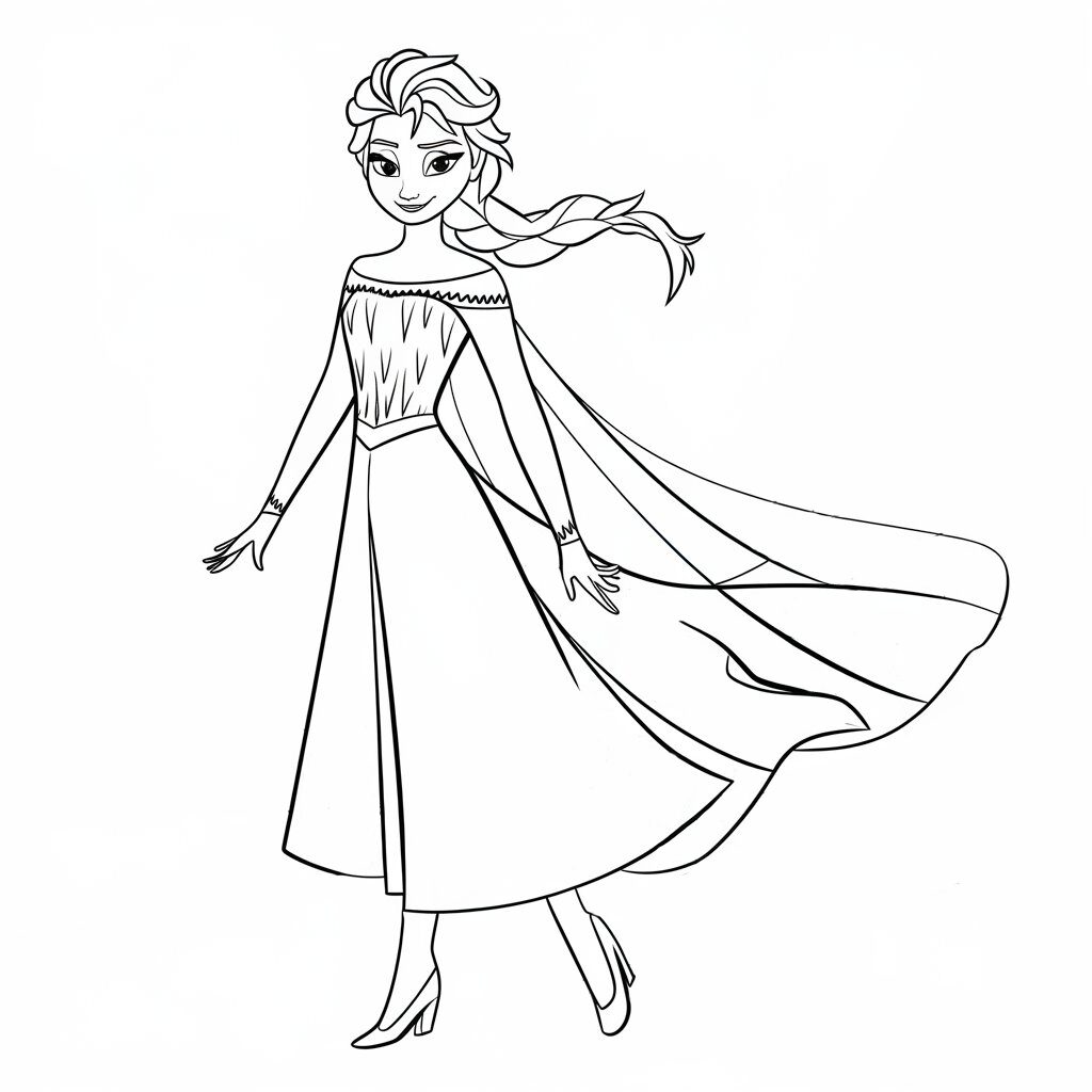princesse elsa coloriage