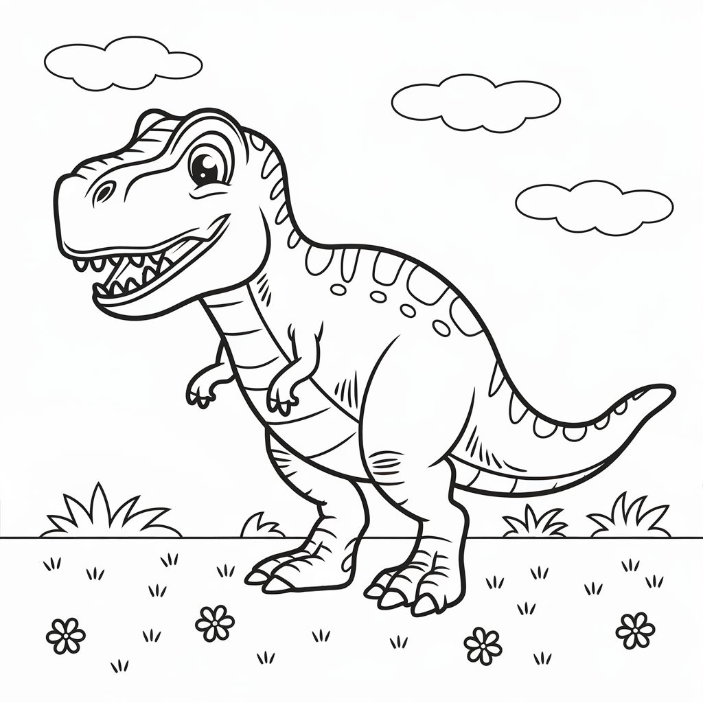 coloriage dinosaure à imprimer