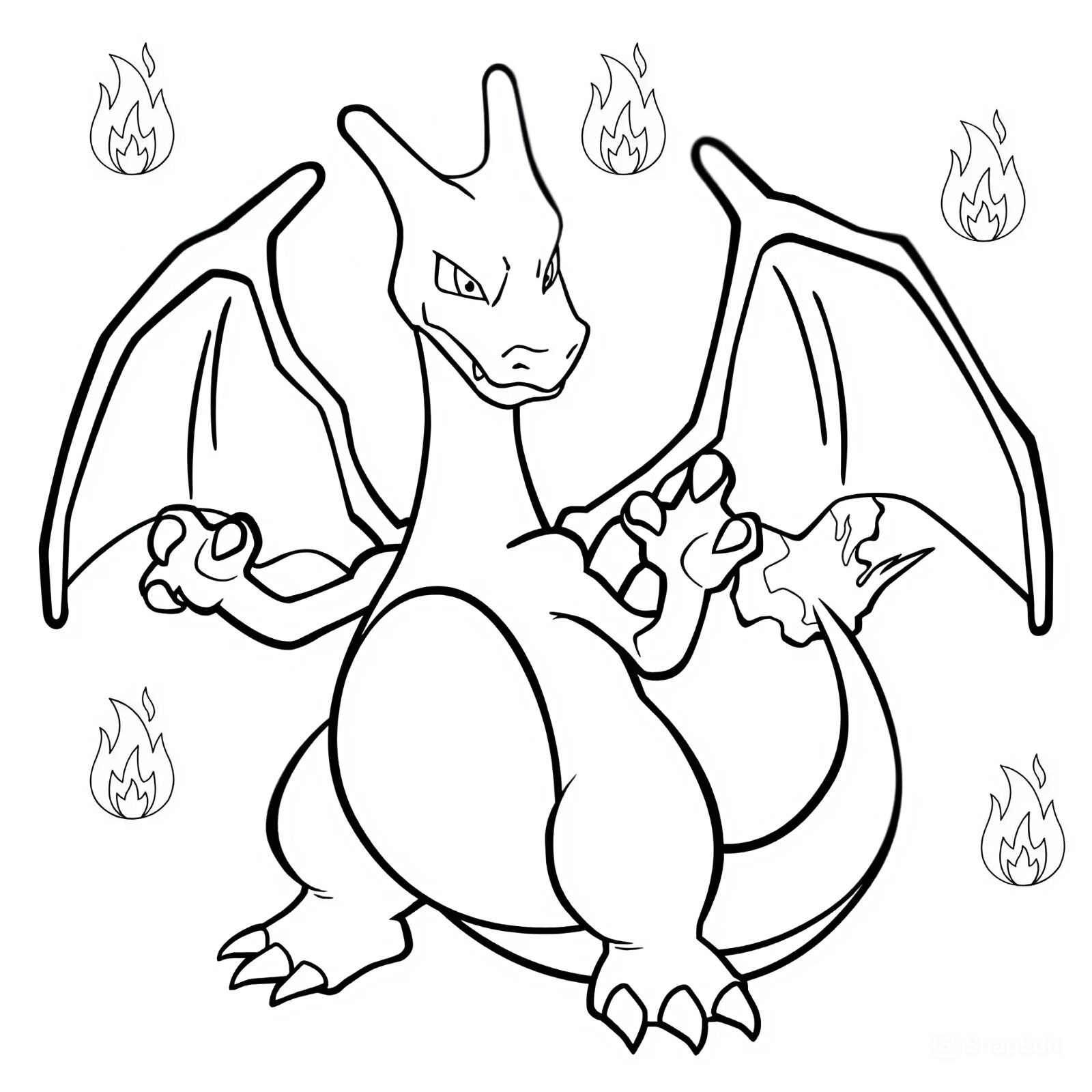 coloriage dracaufeu pokemon