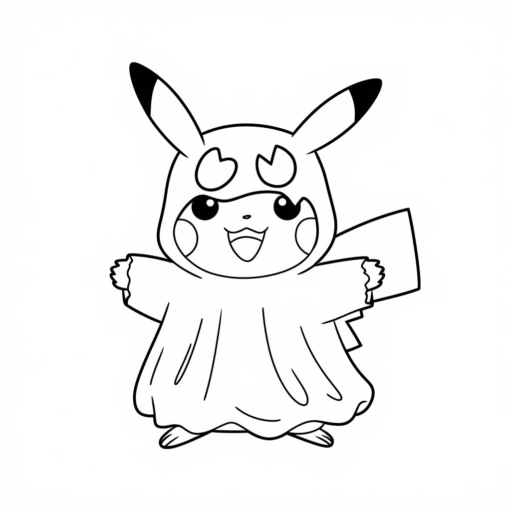 coloriage pikachu à imprimer