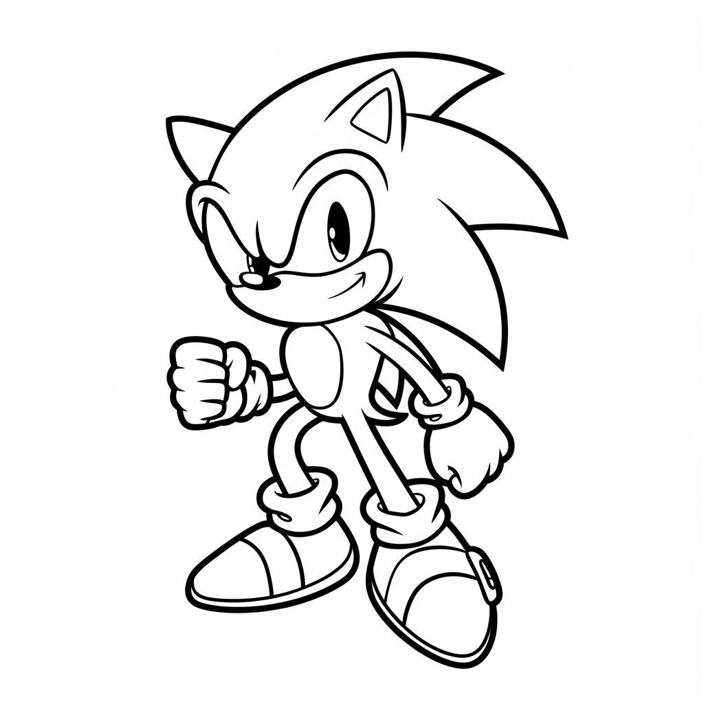 coloriage sonic