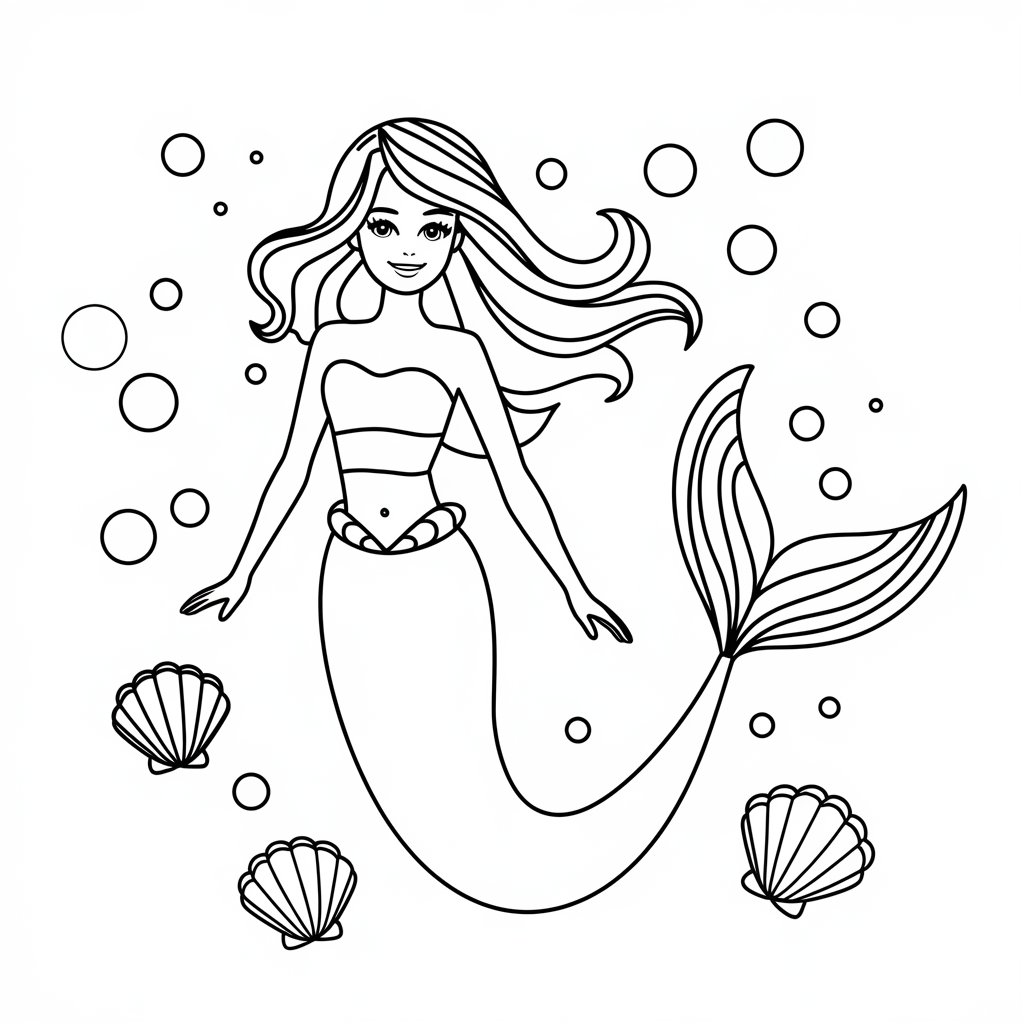 coloriage sirene