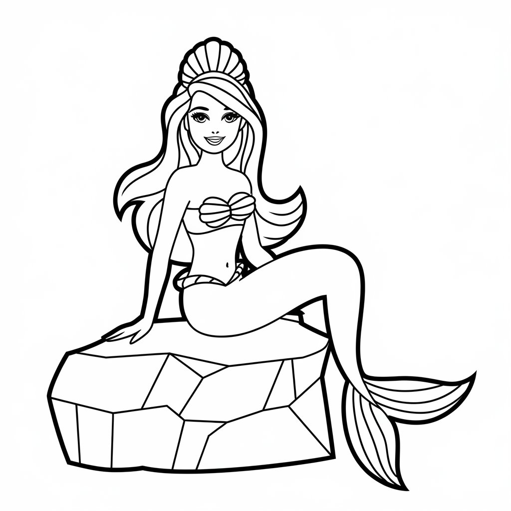 princesse barbie coloriage