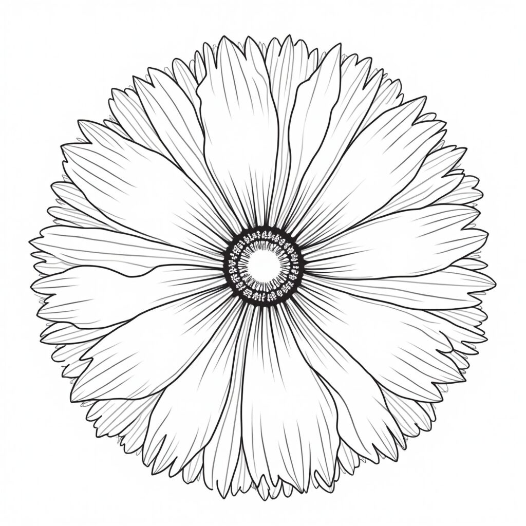 coloriage mandala fleur