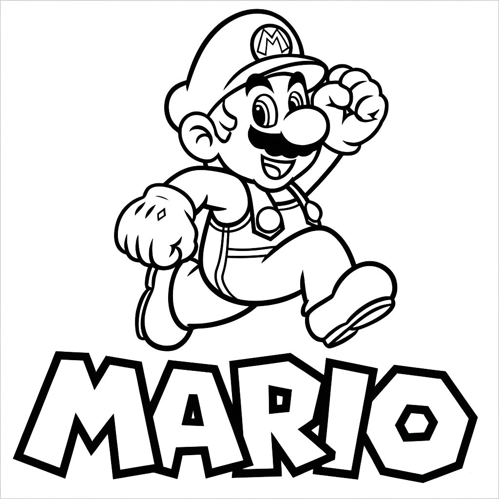 coloriage mario