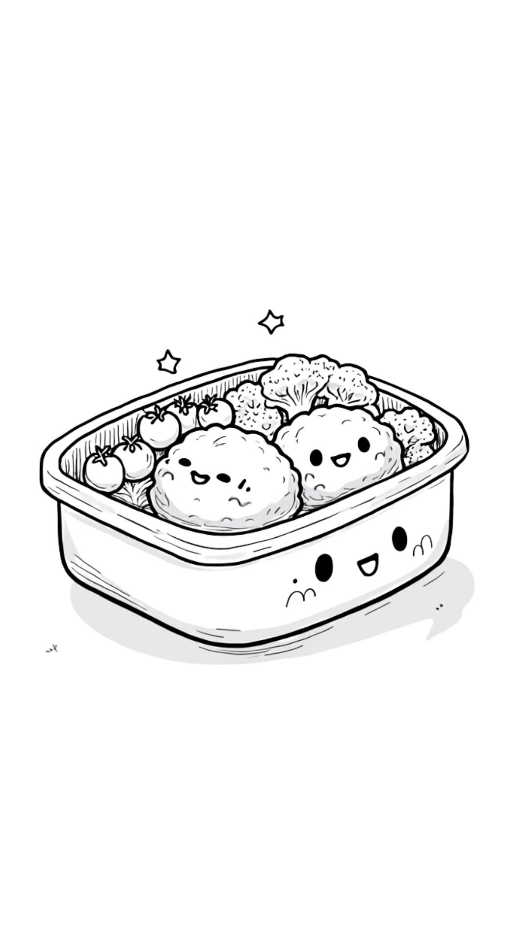 coloriage kawaii nouriture