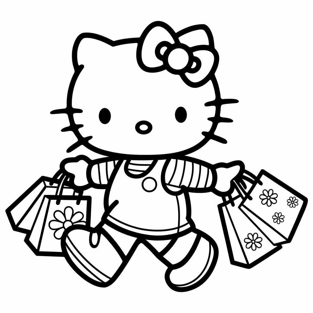 coloriage hello kitty coeur