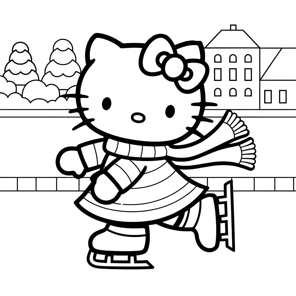 dessin hello kitty coloriage