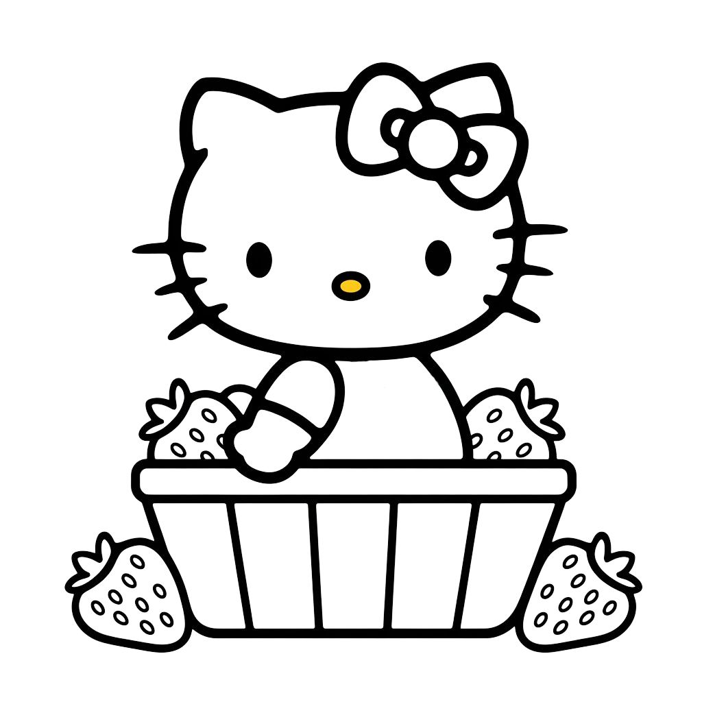 dessin coloriage hello kitty