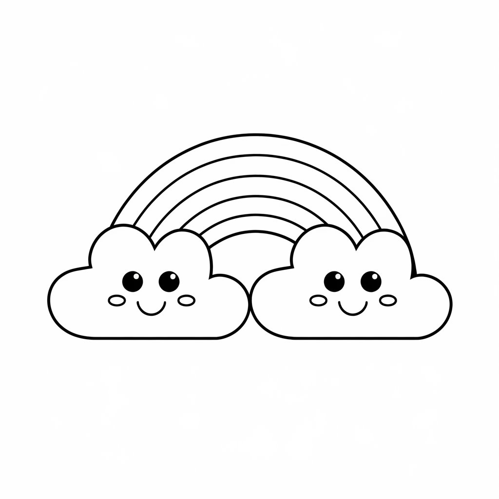 coloriage magique arc en ciel