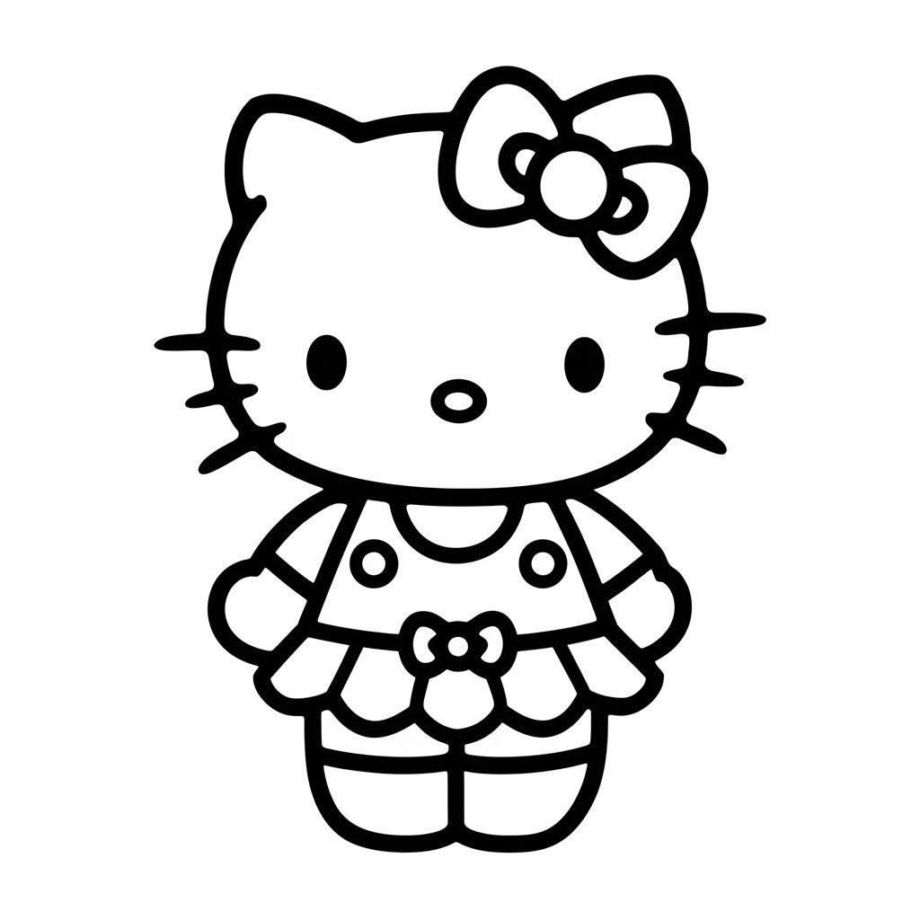 imprimer hello kitty coloriage