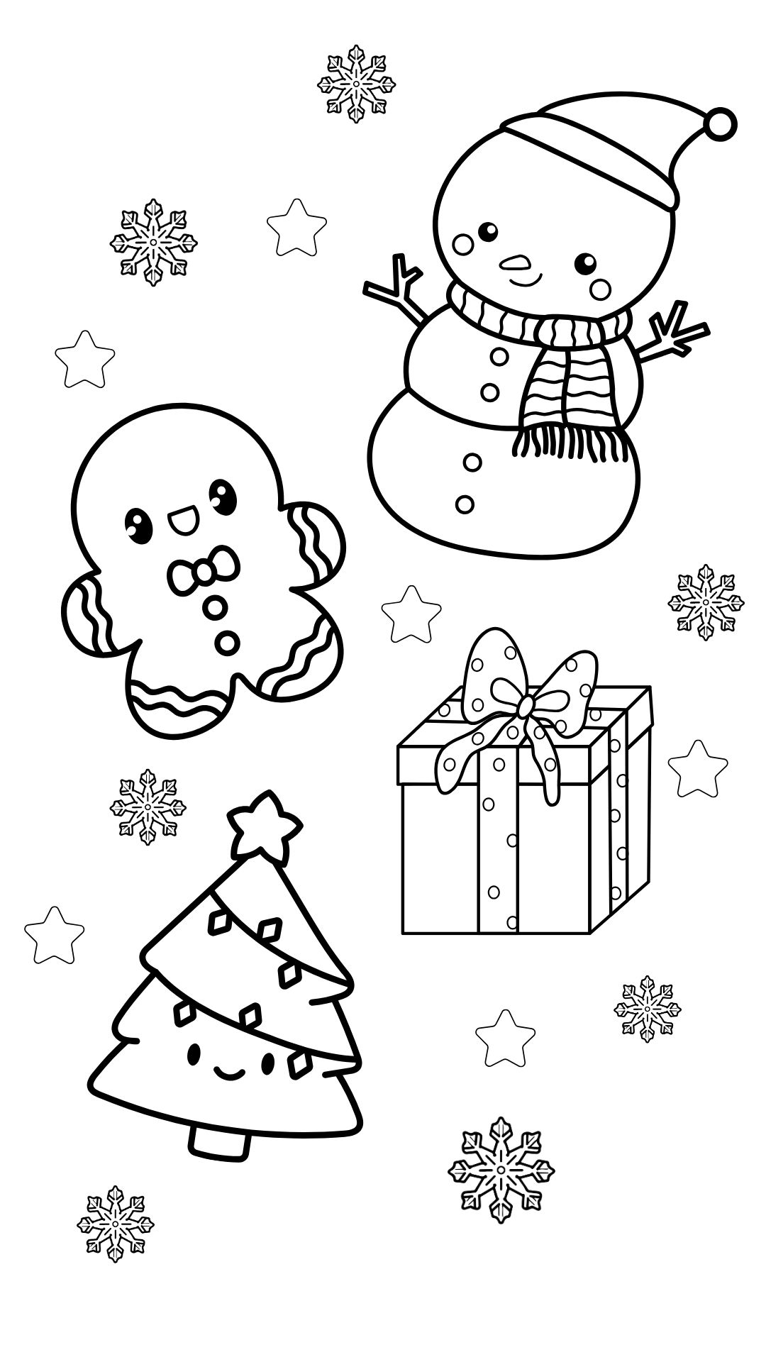 coloriage noel kawaii