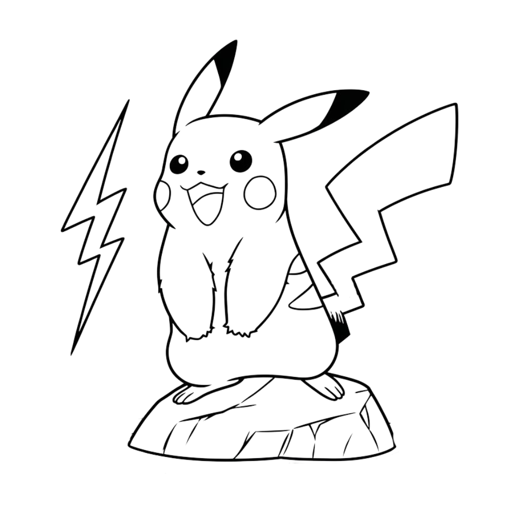 coloriage imprimer pikachu dessin