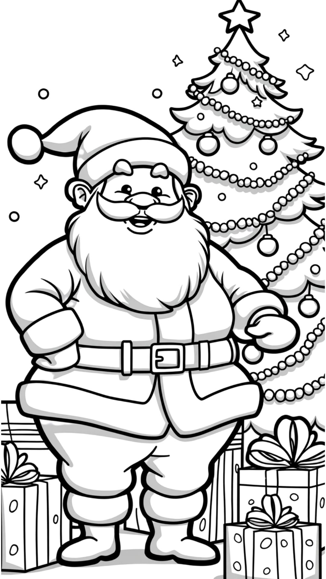 coloriage de pere noel