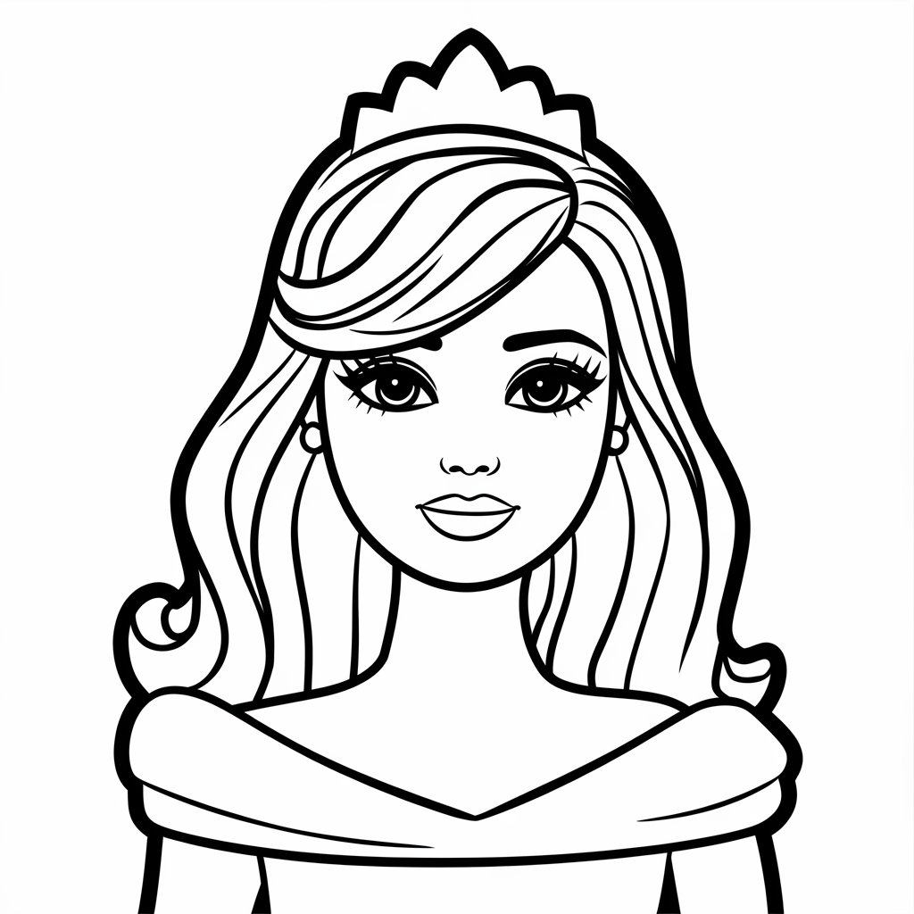 coloriage barbie imprimer
