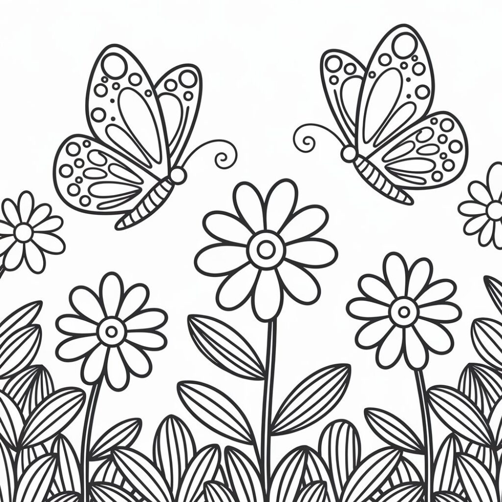 coloriage à imprimer printemps