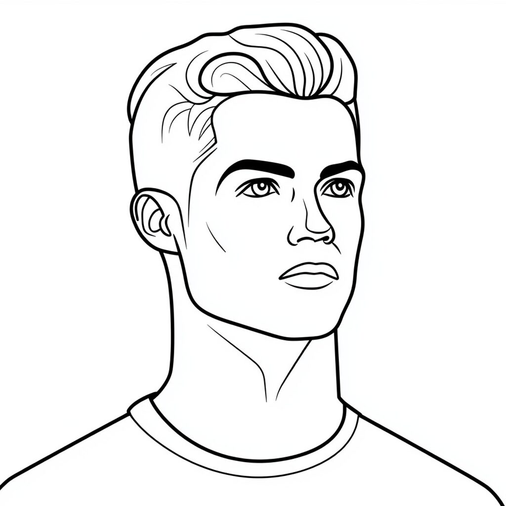 coloriage ronaldo manchester united