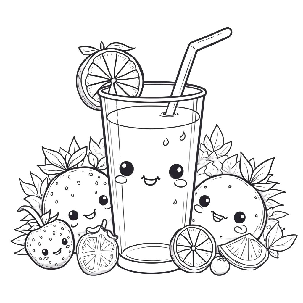 coloriage à imprimer kawaii