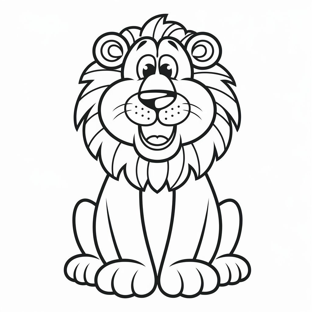 coloriage roi lion à imprimer