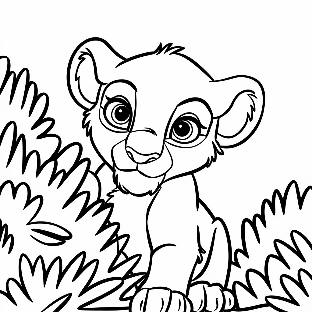 coloriage lion imprimer