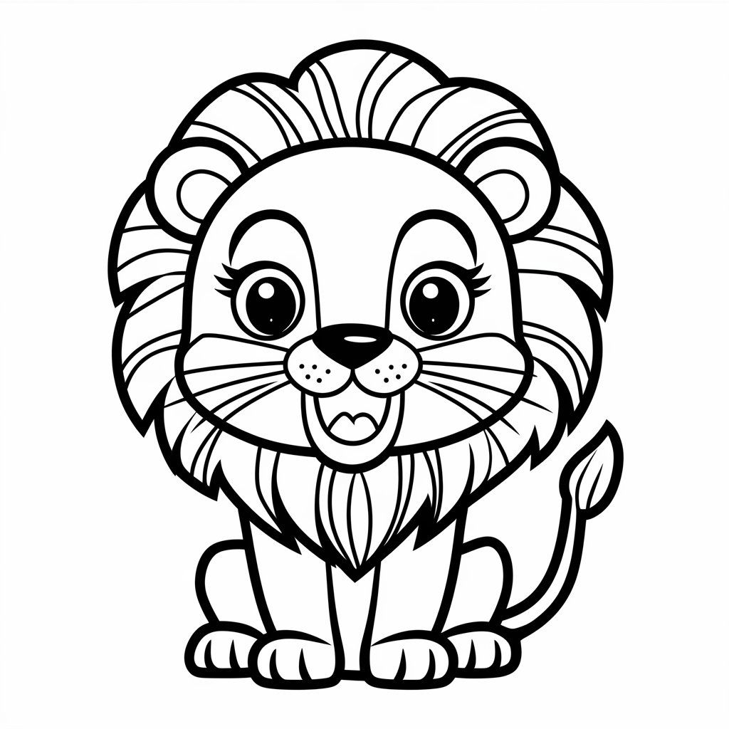 coloriage lions