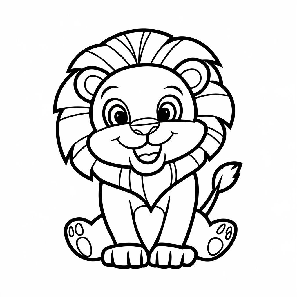 coloriage lion à imprimer