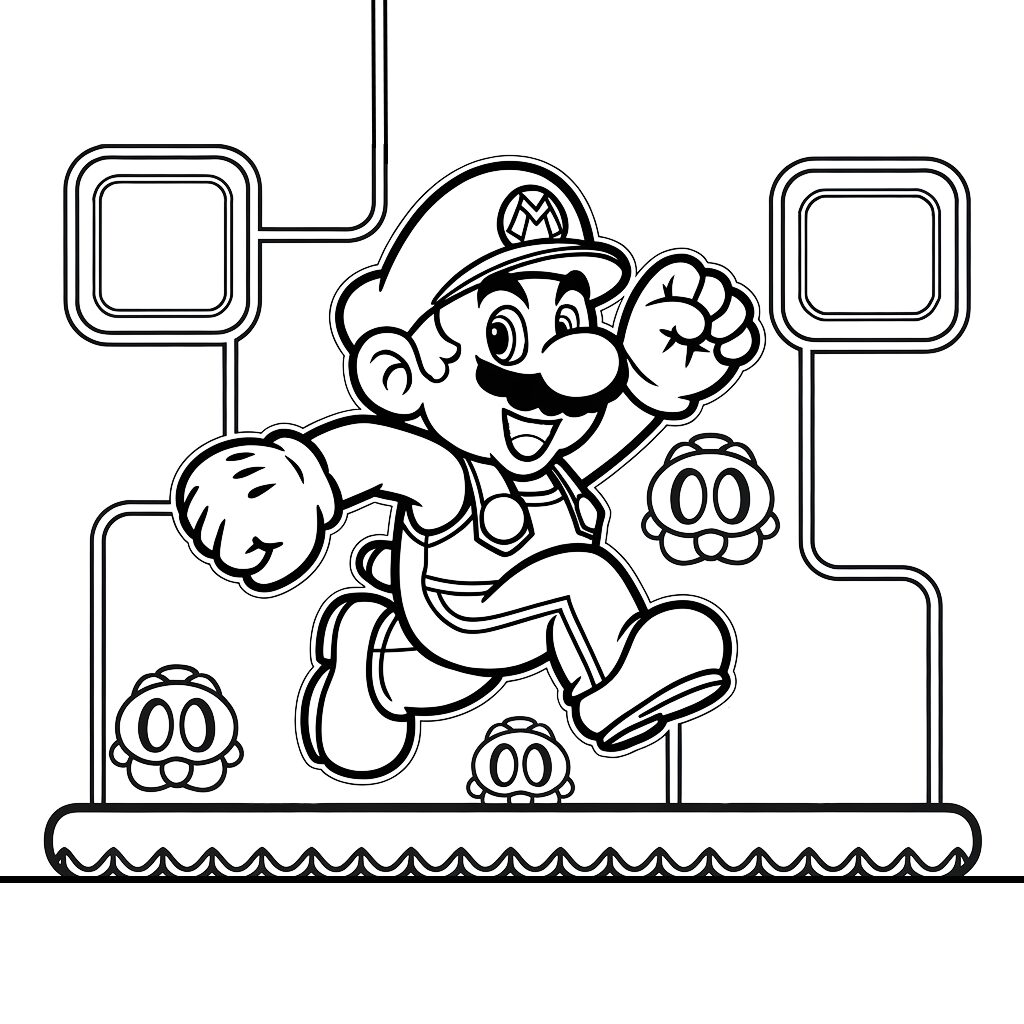 coloriage mario à imprimer
