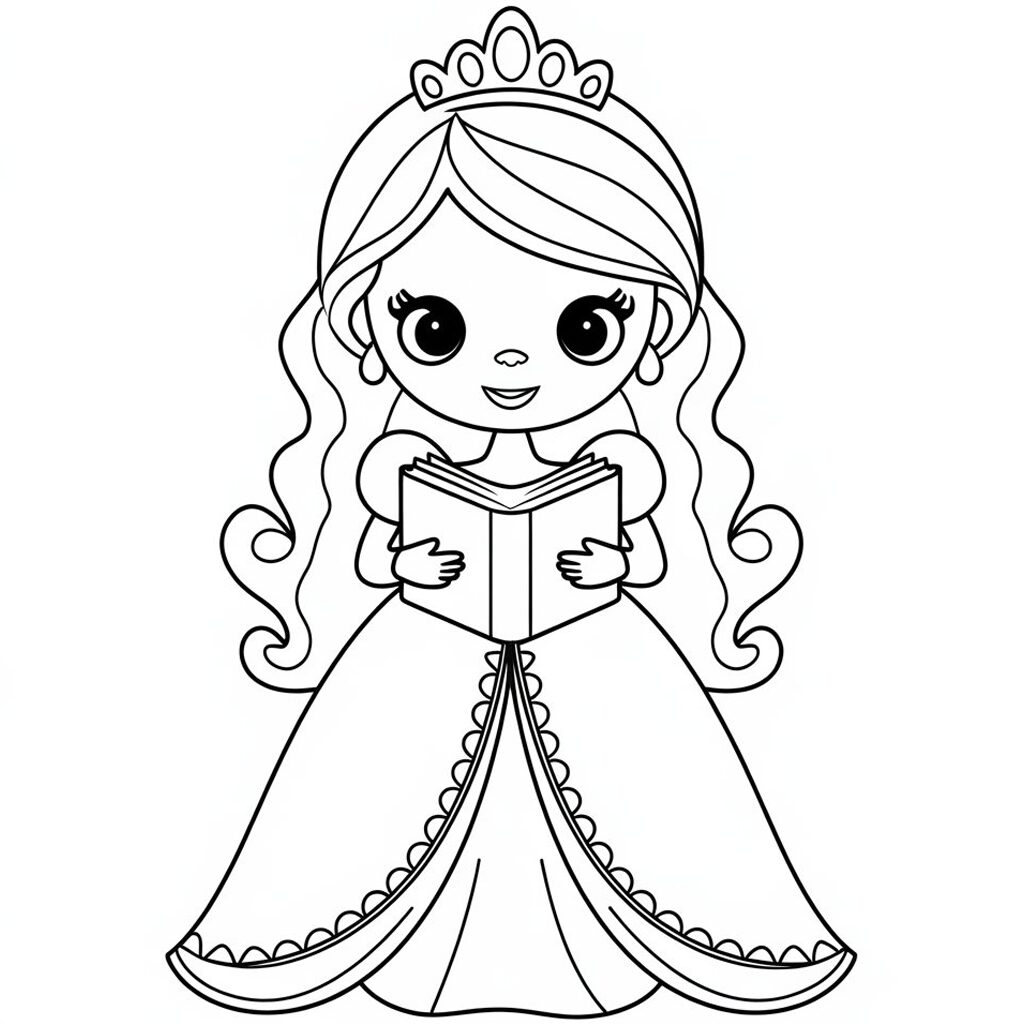 coloriage princesse imprimer