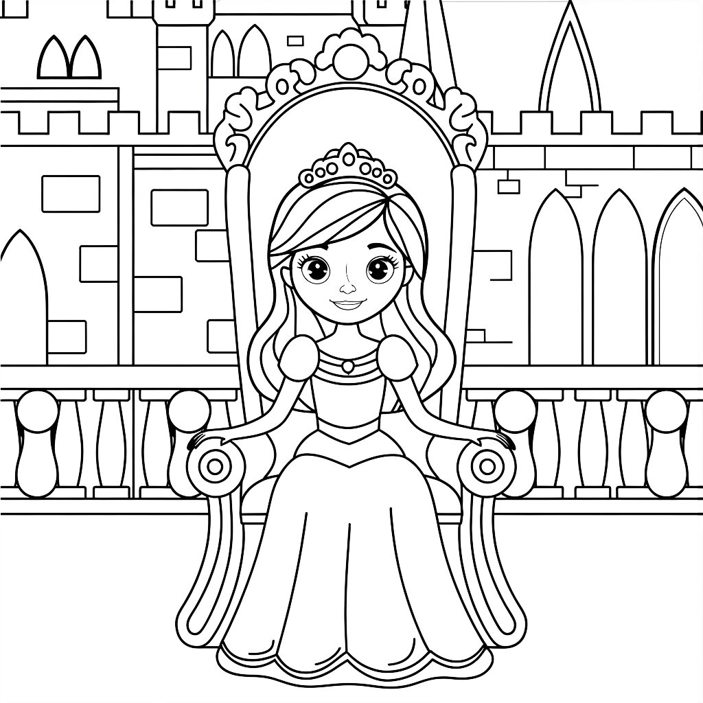 coloriage de princesse