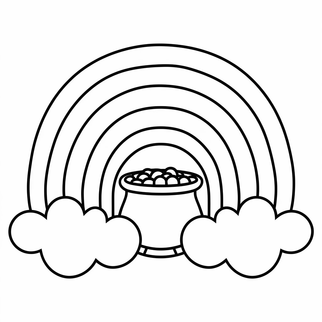 coloriage arc en ciel maternelle