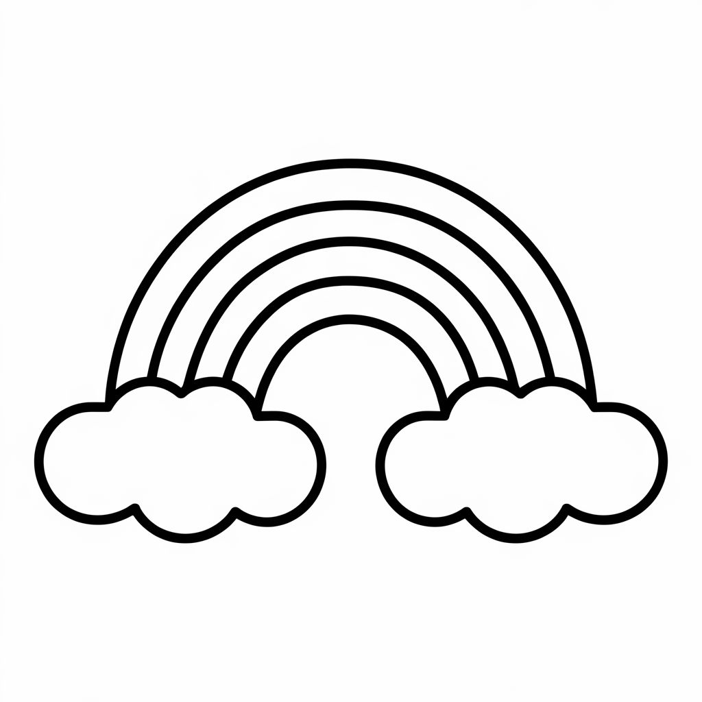 coloriage arc en ciel coeur