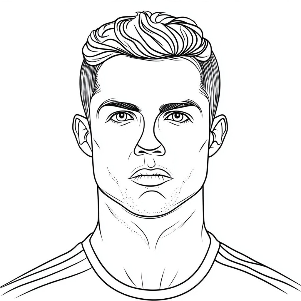 coloriage christiano ronaldo