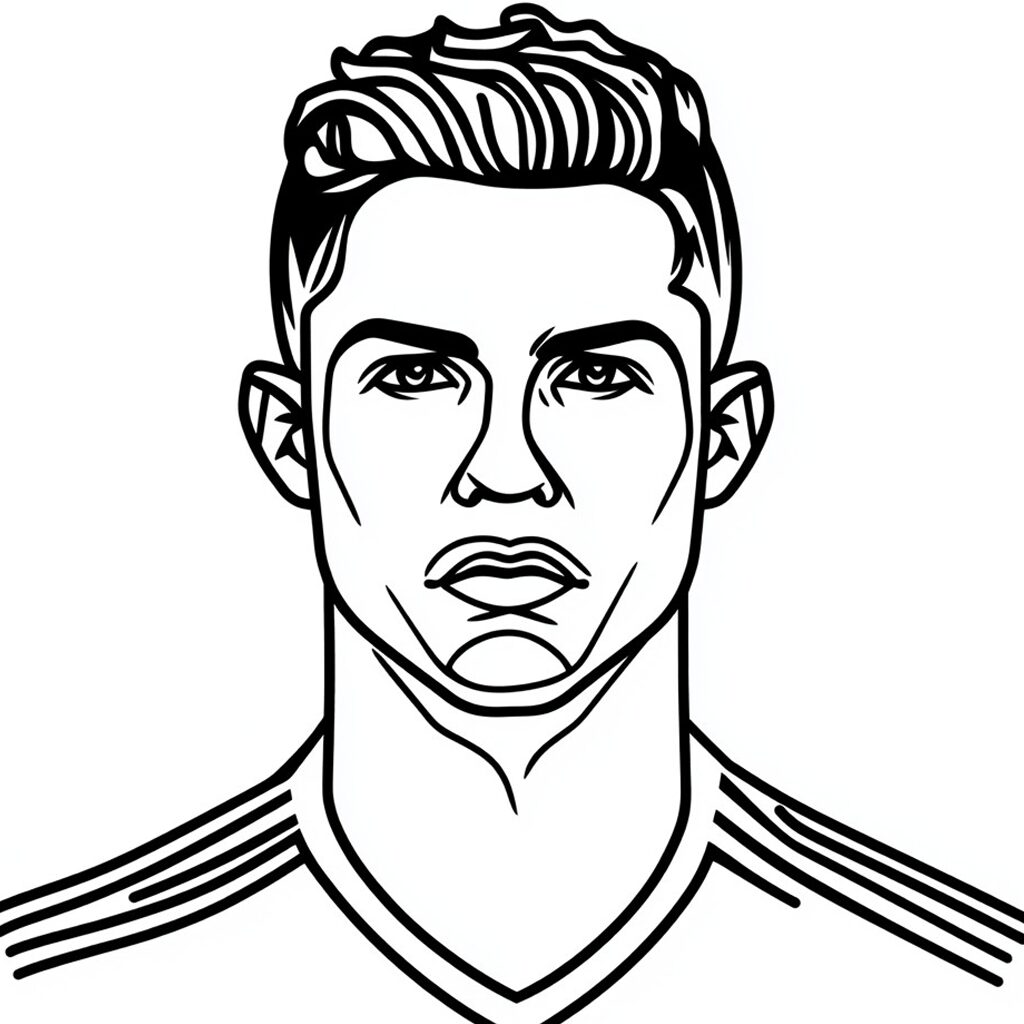 coloriage ronaldo portugal