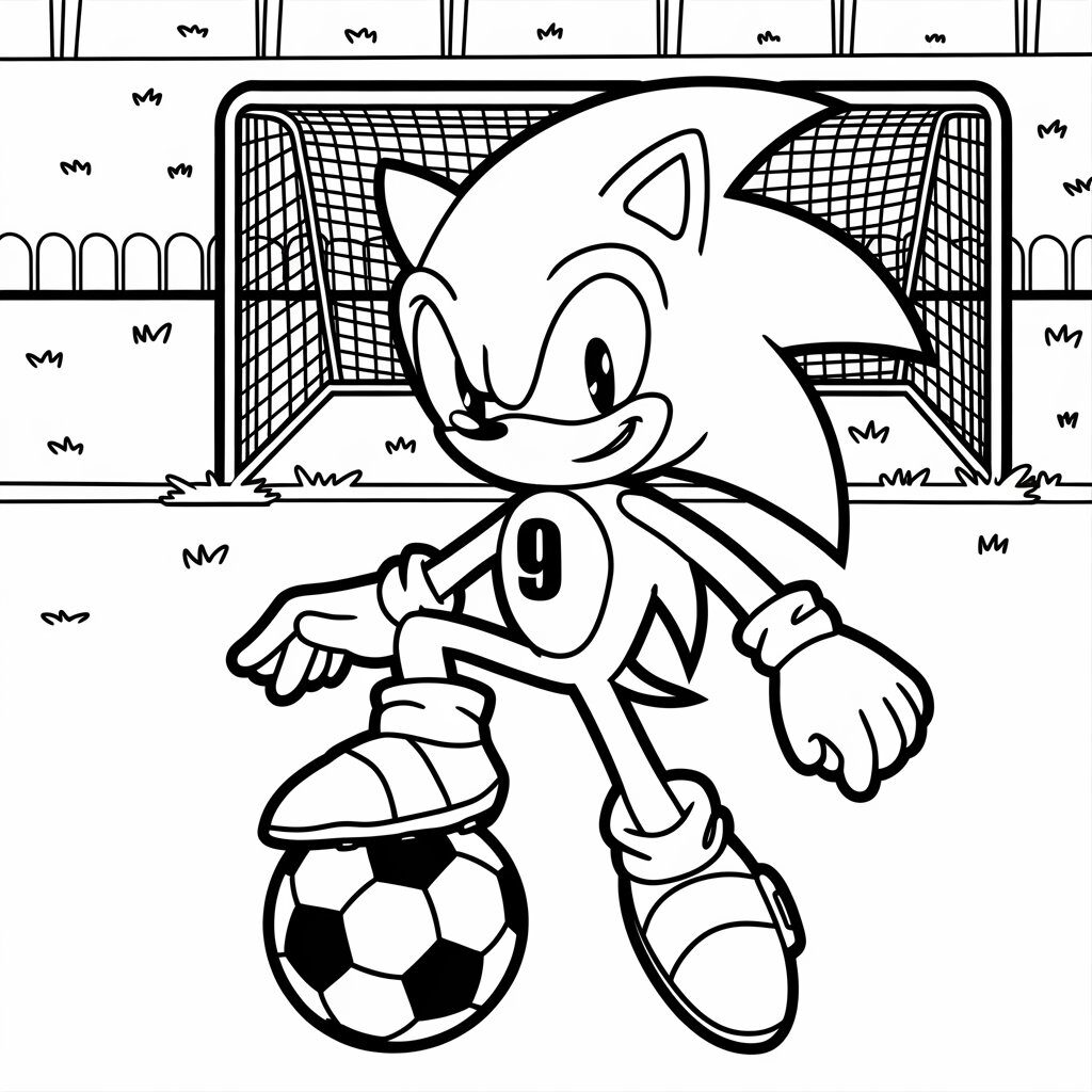 coloriage sonic a imprimer