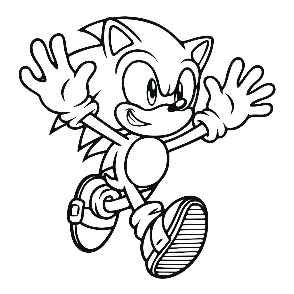 coloriage a imprimer sonic