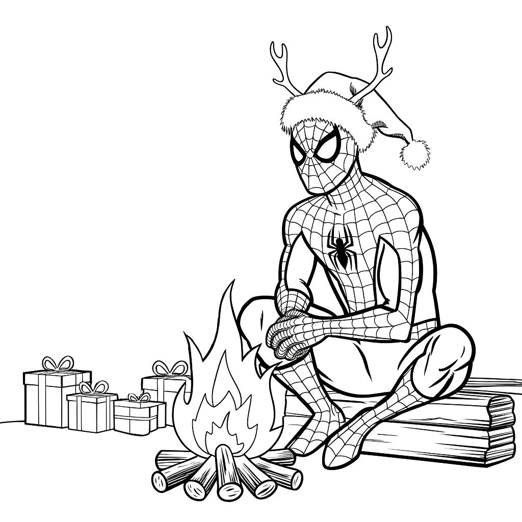 coloriage spiderman gratuit à imprimer