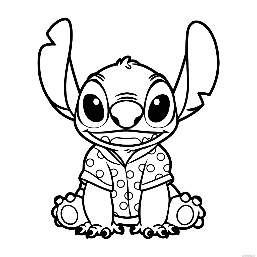 coloriage stitch mignon