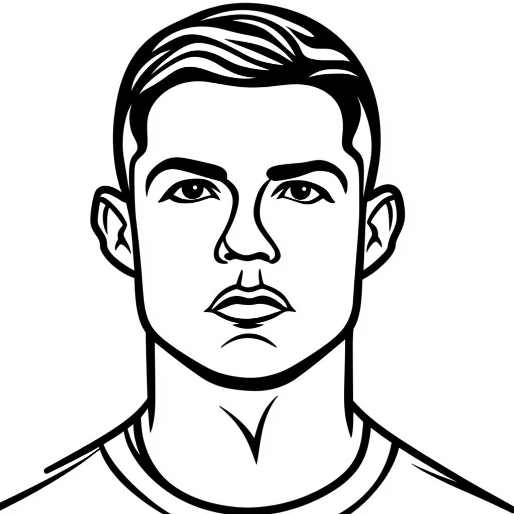 coloriage ronaldo à imprimer