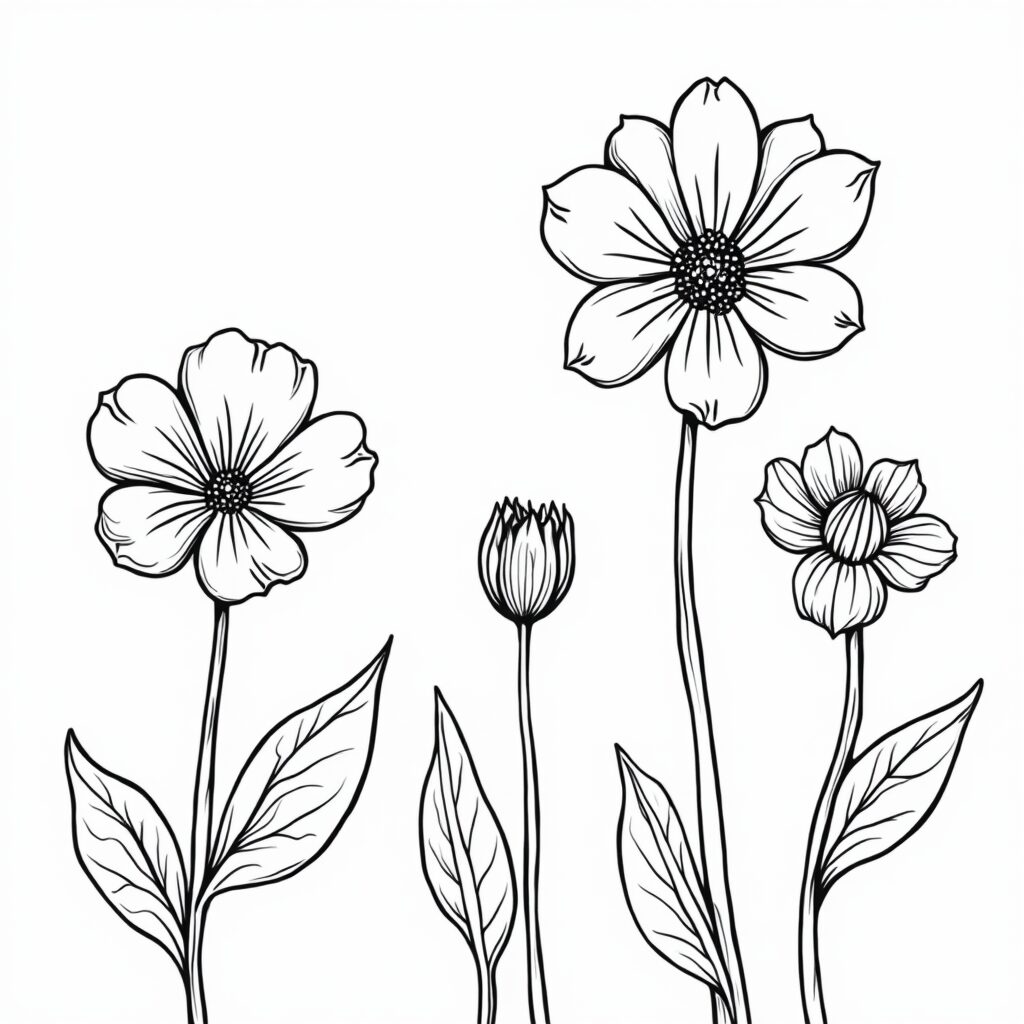 coloriage fleur imprimer