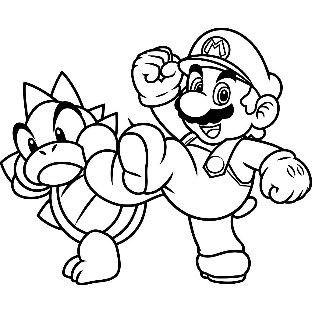 coloriage mario à imprimer pdf