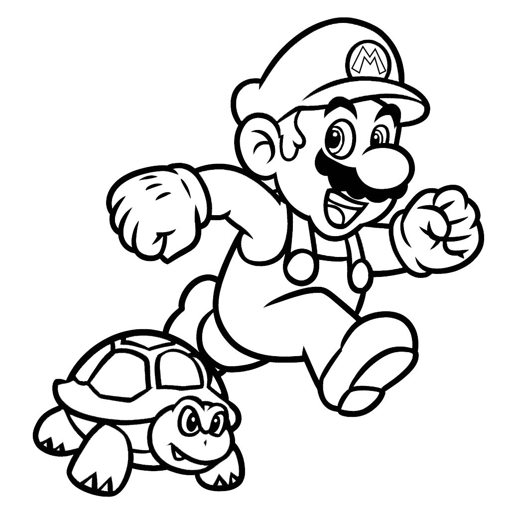 coloriage mario et tous ses amis