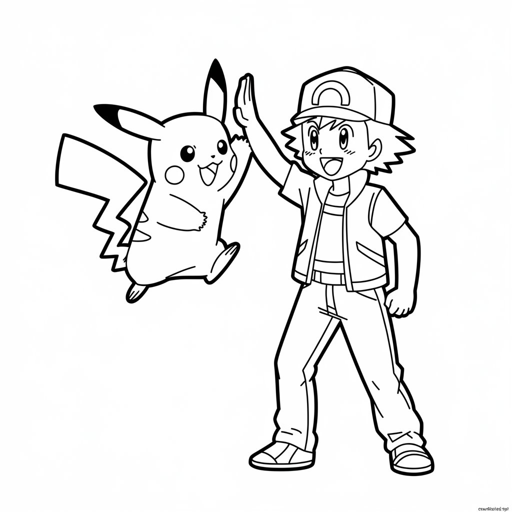 pokemon coloriage pikachu